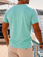 baratos Férias-Homens Folha de palmeira Coqueiro Camisa Acid Wash Camiseta pesada Manga Curta Camiseta DTG Gola Redonda Camisa Havaiana Diário Feriado Azul Roxo Verde Primavera Verão Roupa S M L XL XXL