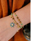 abordables Bracelet pour femme-Bracelet bohème pour femme, composé de plusieurs bracelets à breloques en alliage avec pendentif éléphant, bijou de poignet bohème fait main, accessoire ajustable pour les vacances d'été à la plage,