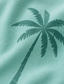 baratos Férias-Homens Folha de palmeira Coqueiro Camisa Acid Wash Camiseta pesada Manga Curta Camiseta DTG Gola Redonda Camisa Havaiana Diário Feriado Azul Roxo Verde Primavera Verão Roupa S M L XL XXL