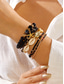 abordables Bracelet pour femme-Ensemble de 8 bracelets bohèmes à plusieurs rangs de perles pour femme, ornés de breloques étoiles de mer et coquillages, en alliage doré, à superposer, parfaits pour les vacances d'été à la plage.
