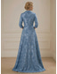cheap Ball Gown Evening Dresses-Ball Gown Sweep Brush Train Evening Gown Ball Gown with Overskirt Elegant Celebrity Style 3/4 Length Sleeve V Neck Wedding Formal Satin Jacquard with Pleats