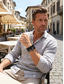 abordables Bijoux pour hommes-Ensemble de 4 bracelets pour homme en pierre naturelle, noirs superposés &amp;Bracelets en perles grises, pierres de lave et perles à finition mate, bijoux décontractés d'été pour les vacances, les