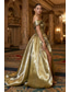 preiswerte Empire-Waist-Abendkleider-A-Linie Bodenlang Abiballkleider Abendkleid Ballkleid Festliche Kleidung Promi-Stil Glanz &amp; Glamour Roter Teppich Ärmellos Schulterfrei Karneval Hochzeitsempfang Satin mit Gerafft