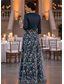 ieftine Seturi de rochii pentru mama-Două Piese Linia -A Lungime Podea Rochie pentru invitata de nunta Rochie Mama Miresei Manșon scurt Lungime Manșon 3/4 Bateau Elegant Simplu Luxos Oficial Invitat la nunta Satin Dantelă Rochii jacheta
