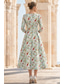 preiswerte Cocktailkleider-A-Linie Knöchellänge A Linie Kleid Blumenkleid Cocktailkleider Partykleider Elegant Vintage Halbarm V Ausschnitt Hochzeit Formell Jacquard mit Schmetterling Tasche