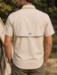 abordables chemises western pour hommes-Homme Drapeau Américain Aigle Chemises de pêche Chemise Cargo Chemise utilitaire Manche Courte Patriotique Extérieur Fête Printemps &amp; Été Col de chemise Séchage Rapide Maille Noir Vert Claire Vert