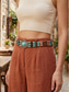preiswerte Damengürtel-Damen-Taillengürtel im Boho-Stil mit Perlenbesatz, mehrfarbige Holzperlen &amp;Taillenkette aus einer Legierung für Kleider und Jeans, ethnisches Sommer-Taillenaccessoire für Urlaub, Festivals und