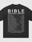 cheap Men's Graphic T Shirt-Bible Emergency Numbers Scripture Reference List Christian Faith Humor Vintage Washed Back Print Short Sleeve Cotton T-Shirt