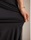 cheap Plain Skirts-Women's Chiffon Skirt Elegant Maxi Mid Waist Skirts Plain Elastic Waistband Micro-elastic Daily Valentine's Day Black Summer