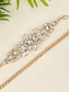 billiga Dambälte-Dam Midjekedja med strass och blommor Guld Silver Kristall Blommig Kroppskedja Smycken För Bröllop Kvällsfest Klänning Accessoarer Elegant Brudklänning Midjesmycken