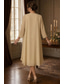 abordables Ensembles de robes pour maman-Deux Pièces Ligne A Longueur thé Robe de Mère de Mariée  Manche 3/4 Col Rond Élégant Embelli Floral Formel robe demoiselle d honneur Fête de fiançailles Chiffon Dentelle Robes avec Veste avec