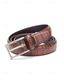 cheap Men's Belts-Men's Genuine Leather Crocodile Embossed Dress Belt, Black Coffee and Dark Blue, Multiple Sizes, Classic Pin Buckle Belt for Business, Casual Dinners, Parties and Formal Wear