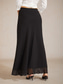 cheap Plain Skirts-Women's Chiffon Skirt Elegant Maxi Mid Waist Skirts Plain Elastic Waistband Micro-elastic Daily Valentine's Day Black Summer