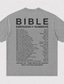 cheap Men's Graphic T Shirt-Bible Emergency Numbers Scripture Reference List Christian Faith Humor Vintage Washed Back Print Short Sleeve Cotton T-Shirt