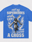 cheap Men's Graphic T Shirt-Vintage Christian Not All Superheroes Wear Capes Mine Wore A Cross Jesus with Wooden Cross Double Sided Print Short Sleeve Washed Cotton T-Shirt