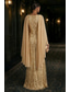 voordelige Zeemeermin Avondjurken-Trompet zeemeermin Tot de grond Avondjurken Formele kleding Elegant Luxueus Glitter Lange mouw Col Avond Feest Bruiloft Chiffon Kant met Sierstenen Ruches Pailletten