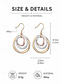 economico Orecchino da donna-Orecchini pendenti da donna boho a triplo cerchio, orecchini a cerchio sovrapposti in lega nei toni dell'oro, dell'argento e dell'oro rosa, gioielli leggeri e di tendenza per vacanze, feste e viaggi.