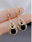 baratos Brinco Feminino-Brincos femininos de liga metálica com strass em formato de gota, brincos pendentes dourados em várias cores para casamentos, festas, jantares, encontros e uso elegante no dia a dia.
