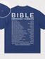 cheap Men's Graphic T Shirt-Bible Emergency Numbers Scripture Reference List Christian Faith Humor Vintage Washed Back Print Short Sleeve Cotton T-Shirt
