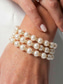 voordelige Damesarmband-Damesarmband met imitatieparels en meerdere lagen strass-steentjes, goud- en zilverkleurig, elegant statement-sieraad voor bruiloften, feesten, brunches, jubilea, vakanties en dagelijks gebruik.