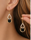 baratos Brinco Feminino-Brincos femininos de liga metálica com strass em formato de gota, brincos pendentes dourados em várias cores para casamentos, festas, jantares, encontros e uso elegante no dia a dia.