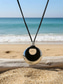 abordables Collier pour femme-Collier pendentif rond bohème pour femme, cordon en alliage de polyester, bijou tendance, or &amp;Collier pendentif rond argenté pour les vacances, la plage, les fêtes et les tenues décontractées