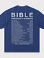 cheap Men's Graphic T Shirt-Bible Emergency Numbers Scripture Reference List Christian Faith Humor Vintage Washed Back Print Short Sleeve Cotton T-Shirt