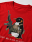 cheap Men's Graphic T Shirt-Men's Penguin Heavyweight T-shirt Short Sleeve T shirt DTG Crew Neck Shirt Fashion Daily Holiday Blue Black Red Spring &amp; Summer Clothing Apparel S M L XL 2XL