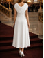 abordables Vestidos de cóctel-Corte A Hasta el Tobillo Vestidos de coctel Vestidos de invitada de boda Elegante Diario Sin Mangas Cuello vuelto holgado Formal Fiesta de Cóctel Tejido elástico Tela Lurex Espalda desnuda con
