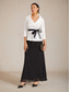 cheap Plain Skirts-Women's Chiffon Skirt Elegant Maxi Mid Waist Skirts Plain Elastic Waistband Micro-elastic Daily Valentine's Day Black Summer