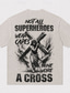 cheap Men's Graphic T Shirt-Vintage Christian Not All Superheroes Wear Capes Mine Wore A Cross Jesus with Wooden Cross Double Sided Print Short Sleeve Washed Cotton T-Shirt