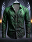 cheap Halloween Shirts-Halloween Men's Rose Skulls Shirt Button Up Shirt Long Sleeve Dark Gothic Style Streetwear Holiday Spring Fall Turndown 3D Print Collared Shirts Blue Purple 3 Purple Green Purple 2