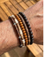 cheap Men's Jewelry-Men's Wooden Bohemian Beaded Bracelet Set, 5PCS Layered Stretch Bracelets for Casual Wear, Travel, Beach, Festival, Weekend Outfits and Everyday Fashion Accessories