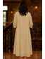 cheap Mom's Dress Sets-Two Piece A-Line Knee Length Tea Length Mother of the Bride Dress 3/4 Length Sleeve Half Sleeve Scoop Neck Elegant Simple Floral Formal Wedding Guest Holiday Chiffon Wrap Included with Ruched Beading