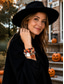 cheap Halloween Accessories-Women's Colorful Halloween Beaded Bracelet with Pumpkin and Bat Charms for Festive and Party Wear