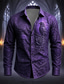cheap Halloween Shirts-Halloween Men's Rose Skulls Shirt Button Up Shirt Long Sleeve Dark Gothic Style Streetwear Holiday Spring Fall Turndown 3D Print Collared Shirts Blue Purple 3 Purple Green Purple 2