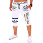 Calças Jogger Masculinas com Gráfico Cropped | Calças de Moletom Nautical Print Ocean Drive Miami Beach para Estilo de Vida Casual