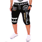 Calças Jogger Masculinas com Gráfico Cropped | Calças de Moletom Nautical Print Ocean Drive Miami Beach para Estilo de Vida Casual
