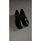 chaussures de danse de salon en cuir verni noir pour hommes – chaussures de danse modernes classiques à lacets pour compétitions et performances