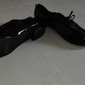 chaussures de danse de salon en cuir verni noir pour hommes – chaussures de danse modernes classiques à lacets pour compétitions et performances