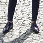 scarpe eleganti stringate in similpelle verniciata bordeaux lucido da uomo con dettagli brogue - scarpe oxford formali per matrimoni, feste ed eventi aziendali