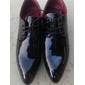 scarpe eleganti stringate in similpelle verniciata bordeaux lucido da uomo con dettagli brogue - scarpe oxford formali per matrimoni, feste ed eventi aziendali