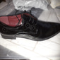 scarpe eleganti stringate in similpelle verniciata bordeaux lucido da uomo con dettagli brogue - scarpe oxford formali per matrimoni, feste ed eventi aziendali