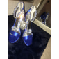 Scarpe da sposa con tacco a spillo in raso blu navy da donna con decorazioni in strass - eleganti scarpe da sposa per occasioni formali e da cocktail