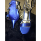 Scarpe da sposa con tacco a spillo in raso blu navy da donna con decorazioni in strass - eleganti scarpe da sposa per occasioni formali e da cocktail