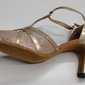 Dames Ballroom schoenen Moderne dansschoenen Prestatie Opleiding Feest Hakken Gesplitst Dikke hak T-riempjes Zilver Zwart Goud