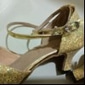 Zapatos de baile de salón para mujer con purpurina plateada y correa en el tobillo: zapatos de fiesta de salsa latina con tacón medio brillante para bodas y ocasiones especiales