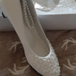 Femmes Chaussures de Mariage Escarpins Chaussures Blanches Chaussures habillées Grande Taille Soirée Mariage Couleur Unie Talons de Mariage Chaussures de Mariée Chaussures de Demoiselle d'Honneur