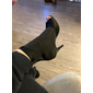 Schwarze Peep-Toe-Tanzstiefeletten mit Stilettoabsatz für Damen – elegantes Performance-Schuhwerk für Gesellschafts- und lateinamerikanische Tänze