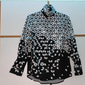 Hombre Diseño Geométrico Geometría Camisa Abotonar la camisa Manga Larga Moda Design Casual Exterior Vacaciones Diario Otoño invierno Cuello Estampado Abotonar Negro Rojo Azul Marino Azul Piscina